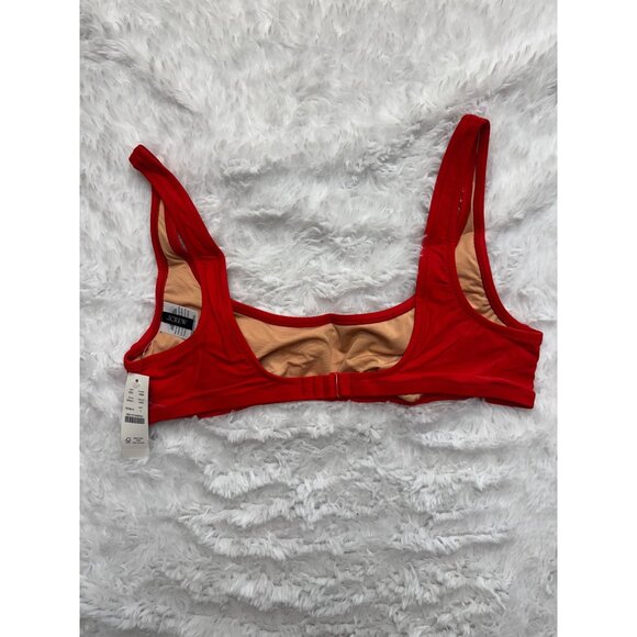 J.Crew Red Bikini Top Adjustable Back Lined Heritage Scoop Neck Bikini Top Large - Picture 5 of 10